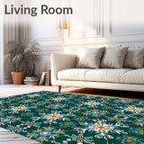 Festive Snowflake Holiday Pathway Textile(Green)