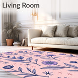 Celestial Wildflower Garden with Mushrooms and Starry Night Motifs(Pink)