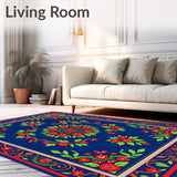 Ornate Holly Berry and Leaf Design Hallway(Blue)