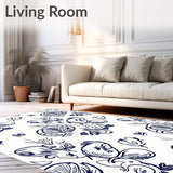 Enchanting Botanical Garden Paisley Delicate Artisan Treasure (Blue) - ODIKA