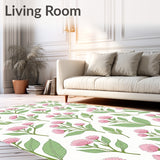 Farmhouse Botanical Print with Cottage Garden Florals (Pink)