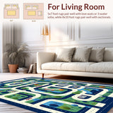 Whimsical Race Track Play with Winding Roads and Cityscapes(Green)