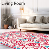Delicate Scrollwork with Boho Inspired Interlocking Swirls(Red)