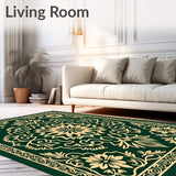 Ornate Blossom Showcasing Botanical Interlocking Motifs (Green)