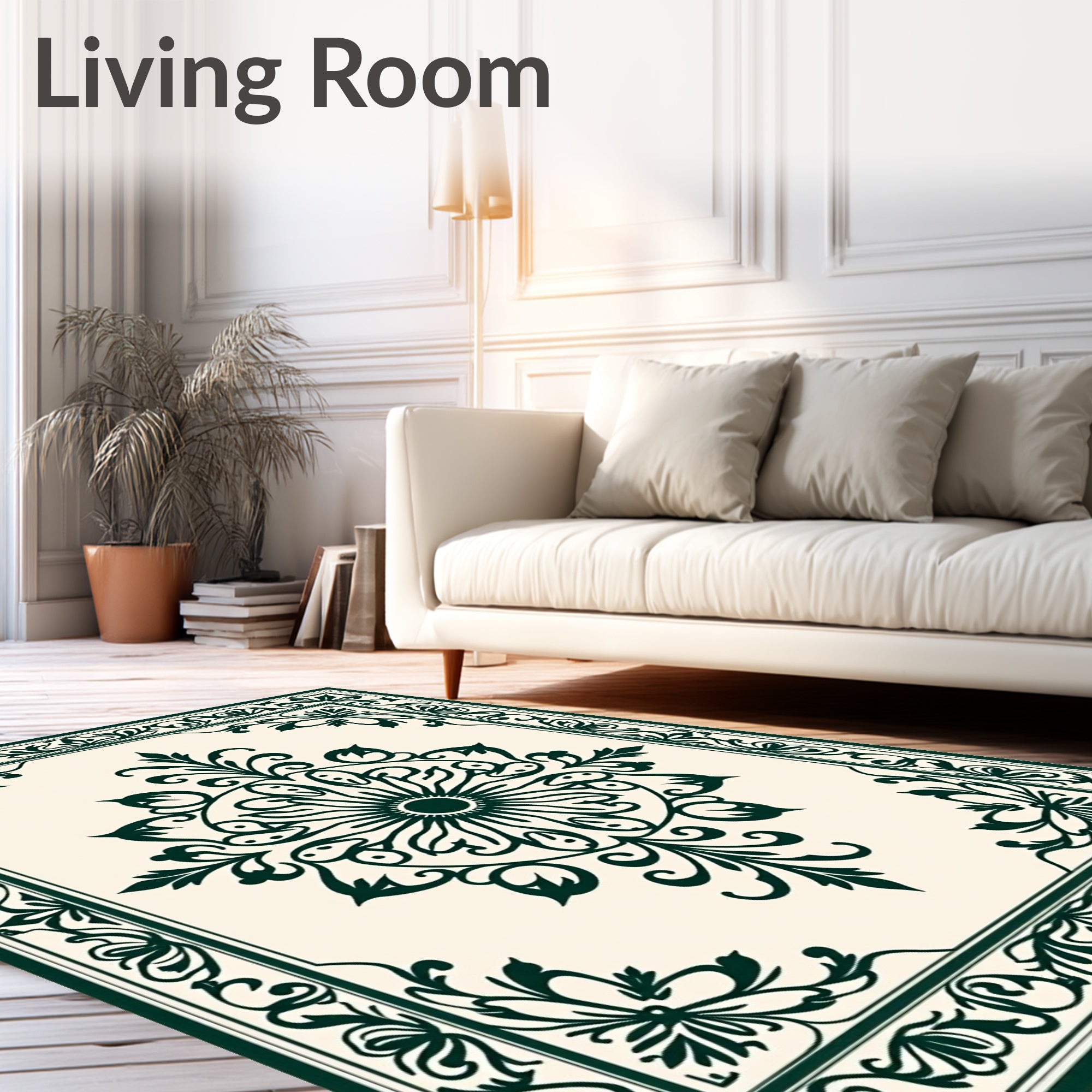 Aristocratic Baroque Weathered Blossom Tapestry (Green) - ODIKA