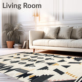 Sahara Echo Geometric Pathway Featuring Abstract Tribal Motif Area(Beige)
