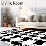 Winter Buffalo Plaid Design Accent Textile(Black)