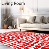 High Traffic Christmas Checkerboard Festive Season Accent(Red)