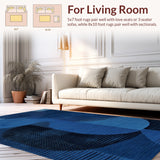 Ultra Soft Area Rug, Non Slip, Stain Resistant, Washable Area Rugs for Living Room, Bedroom, Boho Abstract Tiger(Blue)