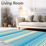 Wynona Indoor Area in Elegant Blue and Beige Shades(Beige)