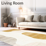 Abstract Beige Harmony Non Slip Artistic Versatile(Beige)