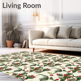 Yuletide Evergreen Seasonal Pine Needle Half Circle Design(Ivory)