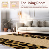 Ultra Soft Area Rug, Non Slip, Stain Resistant, Washable Area Rugs for Living Room, Bedroom, Handmade Tufted Wool Antelope(Beige)