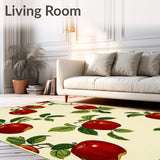 Crimson Orchard Kitchen Area Non Slip Mat Machine(Red)