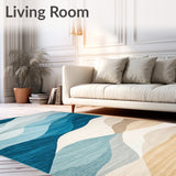 Coastal Inspired Patio Country Area in Blue and Sand Hues(Blue)