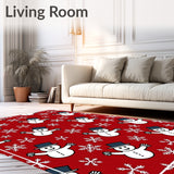 Frosty Snowman Holiday with Sparkling Winter Wonderland Design(Red)