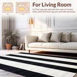 Modern Stripe Area(Black)