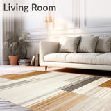 Cozy Living Area Collection Beige & Brown Tonal Design(Beige)