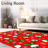 Jolly Santa Mosaic with Sprig and Holly Details(Red)