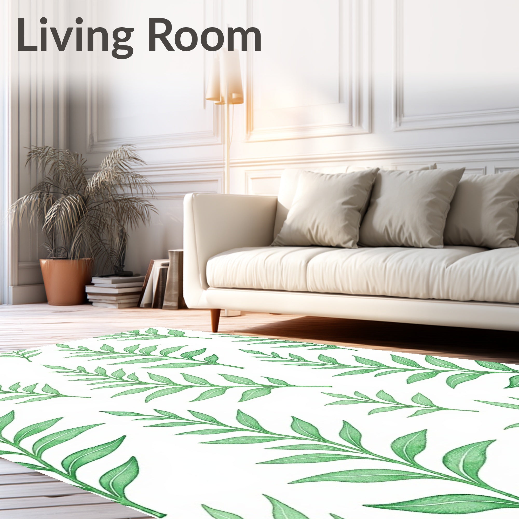 Jurassic Fern Botanical Impressionist Motif (Green) - ODIKA