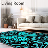 Exotic Garden Tropical Vibrant Symmetrical(Black)