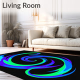 Celestial Stripes Featuring Overlapping Arcs (Blue)