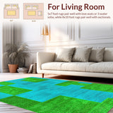 Ultra Soft Area Rug, Non Slip, Stain Resistant, Washable Area Rugs for Living Room, Bedroom, Boho Chic Non-Shedding Living Room Rug(Green)