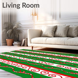 Cane Stripe with Peppermint Swirl Holiday Design(Green)