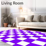 Vibrant Interlocking Checks with Bold Contrast and Retro Flair (Purple)