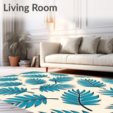 Tropical Botanical Interlaced Decorative Surface (Blue) - ODIKA