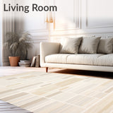 Contemporary Area Stylish Low Profile for Any Decor(Beige)