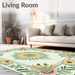 Vintage Botanical Medley Featuring Delicate Sunflower and Leaf Motifs (Yellow) - ODIKA