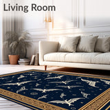 Enchanted Night Sky Astronomy with Flying Bat Silhouettes(Blue)