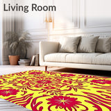 Heat Boho Flower Power Distressed Vintage Floor(Yellow)