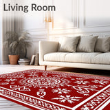 Nordic Yuletide Celebration Motif Elegant Adornment(Red)