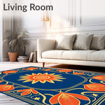 Sunstone Spiral Motif with Radiant Petal Details (Blue) - ODIKA