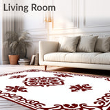 Filigree Design Featuring Botanical Scrollwork and Floral Embellishments (White) - ODIKA