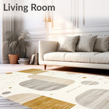 Elegant Beige Echo Area Abstract Animal Inspired Design(Beige)