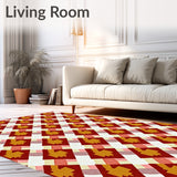 Autumn Harvest Plaid Farmhouse Lattice Checkered(Brown)