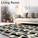 Elegant Black & Beige Geometric(Beige)