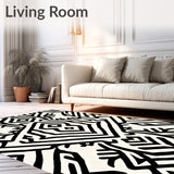 Abstract Chevron with Bold Zigzag(Black)