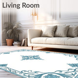 Victorian Fleur with Weathered Art Nouveau (Blue)