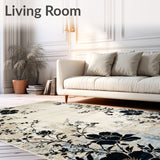 Artistic Boho Beige and Black Bloom(Beige)