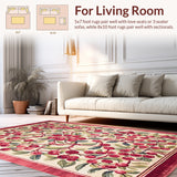 Girly Ribbon and Red Fruit Motif Round Accent(Red)