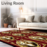 Vintage Cat Cameo Enhanced with Glowing Perimeter LED Strips(Red)