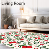 Holly Berry Vine with Traditional Yuletide Botanical Print(Red)