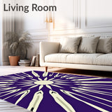 Sunburst Radiating Spoke with Art Influence(Purple)