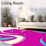 Abstract Brushstroke Contemporary Modern Artistic Stylish (Pink)