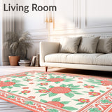 Heirloom Floral Tapestry with Nostalgic Spring Garden Imagery(Coral)