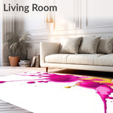 Modern Luxe Ink Splash with Metallic Ripple (Pink) - ODIKA